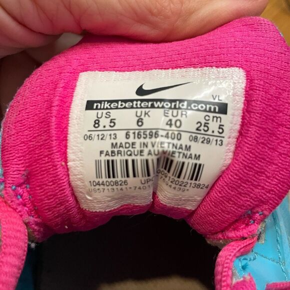 Nike Air Relentless 3 Running Shoes Bright Blue Pink Silver Sneakers‎ 8.5 - Picture 9 of 9